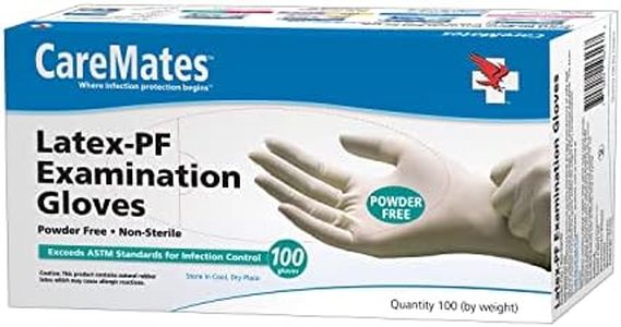 CareMates Latex-PF Examination Gloves Medium - 100ct, Pack of 3