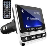 Bluetooth FM Transmitter for Car, Wireless Car Radio Adapter, Handsfree Auto Kit with Remote Control, MP3 Music Player Support USB Charger Siri Google Assistant U Disk/TF Card/Aux…