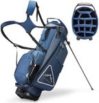 Golf Stand Bag 14 Way Top Dividers– Durable Golf Bag with Stand Multiple Pockets and Detachable Dual Strap & Dust Cover, Golf Club Bag for Men & Women