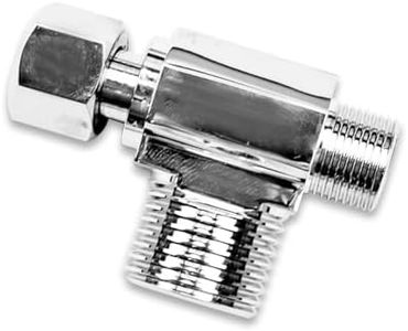 GenieBidet 3/8 X 3/8 X 1/2 Inch T-Connector for Bidet | Connect to 3/8 Water Supply at the wall Instead of 7/8 Toilet Tank Inlet | This Bidet T Connector uses 1/2 Water Supply to the Bidet