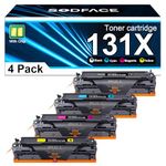 SODFACE 131X 131A CF210X Toner Cartridge Compatible for HP 131X toner 131A CF210X CF211X CF213X CF212X for HP LaserJet Pro 200 Color MFP M276nw M251n M251nw M276n (Black Cyan Yellow Magenta, 4-Pack)