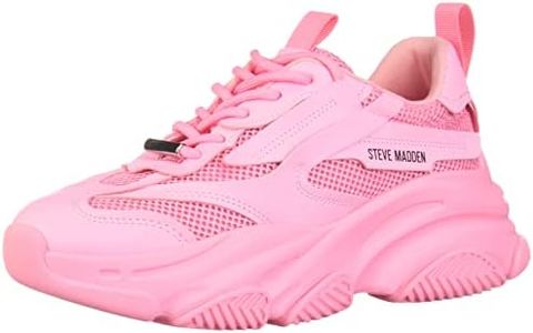 Steve Madden Women's Possession Sneaker, Hot Pink, 8 US