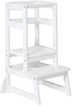 SDADI Adjustable Height Kitchen Step Stool,Kids Learning Stool,Mothers' Helper LT05W