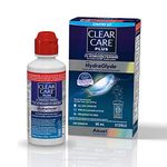 Clear Care Plus With HydraGlyde Contact Lens Solution, Travel Size Cleaning & Disinfecting Solution With Hydrogen Peroxide, 90 mL