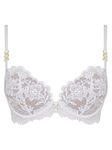 Ann Summers The Icon Padded Plunge Lace Bra White Plunge Bra for Women with Underwire Cups and Lace Detail, Underwired Bra, Everyday Padded Bra - Cups A-D