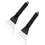 2 Pcs Ice Scraper, Ice Scraper for Cars Winter Care Windscreen Ice Scraper with Soft Grip No Scratches Windscreen Scraper Snow Removal Frost Scraper non-slip Comfort Foam Grip for Car Snow shovelf