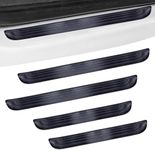 4PCS Car Door Sill Protector, Universal Threshold Protection for Car Accessories, Automotive Rubber Scratch Resistant Entry Sill Guards, Doors Edge Step Dust Shield Cover for Car/SUV