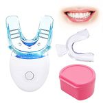 Teeth Whitening Accelerator Ligh, with Mouth Tray and Case, 5 Blue LED Teeth Whitening Light,Wireless Teeth whitening LED Light | White