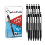 Paper Mate InkJoy 300RT Retractable Ballpoint Pens, Medium Point (1.0 mm), Black, 12 Count