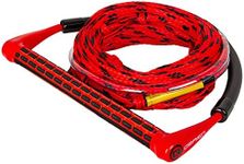O'Brien 4 Section Poly E Wake Surf Rope Combo, Red