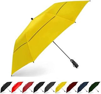 EEZ-Y Golf Umbrella - 58 Inch Windproof Rain Umbrellas w/Double Canopy - Compact, Portable & Break Resistant for Travel – Yellow