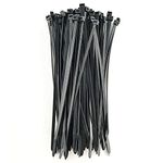 HS 14 Inch Plastic Wire Zip Ties UV Rated for Fencing Camping Outdoor Purpose 100pcs,50 LBS Tensile Strength Heavy Duty Cable Ties Black