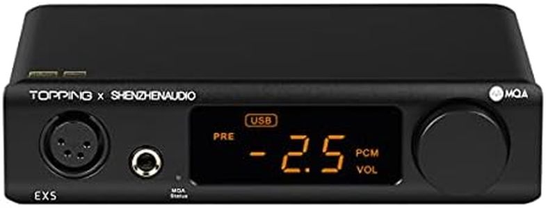 Topping EX5 MQA Dual ES9038Q2M DAC Bluetooth 5.0 LDAC DSD512 PCM 768kHz Hi-Res Audio HiFi Decoder Headphone Amplifier (Black)