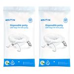 80 Packs Disposable Potty Bags for Toddler Portable Toilet, Travel Potty Liners fit for OXO Tot 2-in-1 Go Potty, Maliton Potty Training Bags fit Most Kids Portable Potty