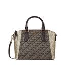 Michael Kors Sienna Medium Messenger, Brown/Pale Gold, One Size