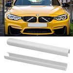 TTCR-II 2PCS Grille Insert Trims Stripe,Front Grille Trim Stripes Cover Compatible with BMW V Brace Covers Grille Cover Guard Accessories for 1 2 3 4 5 6 7 Series,F20 F22 F30 F32 G30 G32 G11 G12-White