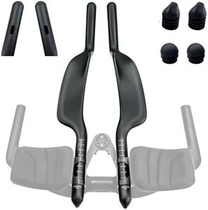 Joxvizx Carbon Bicycle TT Arm Rest Handlebar Aero Bars Extension Triathlon Trial Bike Bar Ends Cycling Bullhorn Handlebar Parts 22.2mm for Road TT Bike,Fixed Gear,Racing bike-Black Matt (With hole)