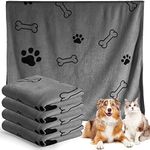 Chumia 4 Pcs Dog Towels for Drying 