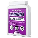 Candida Cleanse Support 60 Vegan Capsules - Thrush Yeast Balance Detox - High Strength - Caprylic Acid Complex with Friendly Bacteria, Botanicals and Zinc - Made in The UK