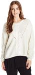 Buffalo David Bitton Women's Brinda Chunky Mohair Sweater, Ivory/Gunmetal, X-Small