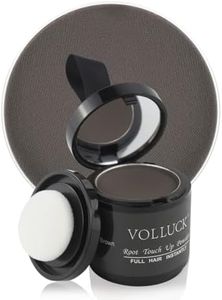 Hairline Powder 0.35 Ounce, VOLLUCK Root Touch Up Hair Powder Gray Hair Cover Up Hair & Color Powder for Women Men, Hair Shadow Powder Cover Your Root Concealer, Bald Spots, Eyebrows, Dark-Brown