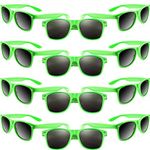 MIAHART 12 Pack Party Sunglasses Bulk Summer Party Favors Retro Glasses for Birthday Party Supplies, Green