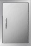 VEVOR BBQ Access Door 14W x 20H Inch, Vertical Single BBQ Door Stainless Steel, Outdoor Kitchen Doors for BBQ Island, Grill Station, Outside Cabinet, Silver