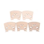 Dilwe 5Pcs Violin Bridges, Maple Wood Violin Bridges for 4/4 Size Violin