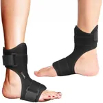 Copper Compression Plantar Fasciitis - Drop Foot Brace and Dorsal Planter Fasciitis Night Splint for Right or Left Foot, Support Sleep, Recovery, Tendonitis, Arthritis