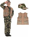 Fun Shack Boys Army Costume, Kids M