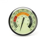 3 1/8” Luminous Upgraded BBQ Thermometer Gauge for Oklahoma Joe’s Smoker Grill & Most Charcoal Pellet Wood Pit Smoker Grills, 1/2 NPT Male Thread Temperature Gauge Replacement, Large Thermostat