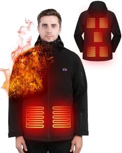 WINNER PRO Heated Jackets for Men - 2023 Upgrade Winter Outdoor Soft Shell Electric Heating Coat (NO BATTERY 7.4V 3A DC)