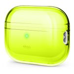 elago Compatible with AirPods Pro 2 Case Clear Cover - Compatible with AirPods Pro 2nd Generation Case, Protective Case Cover, Shockproof, Wireless Charging, Reduced Yellowing [Neon Yellow]