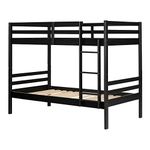 South Shore Furniture 11822 Fakto Solid Wood Bunk Beds, Matte Black