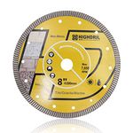 HIGHDRIL Diamond Saw Blade - 200MM Diamond Tile Blade with 22.23MM Arbor, Dry or Wet Cutting Disc for Porcelain Tile Ceramic Granite Marble Hard Material Masonry