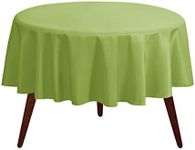 Gee Di Moda Round Tablecloth - 70 Inch Apple Green Round Table Cloth for 24 to 48 Inch Round Tables - Heavy Duty Washable Fabric - for Buffet Table, Holiday Party, Dinner, Wedding & Baby Shower