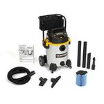 WORKSHOP Stainless Wet Dry Vac WS1600SS Heavy Duty Stainless Steel Wet Dry Vacuum Cleaner, 60 L (16 Gallon) Stainless Steel Shop Vacuum Cleaner, 6.5-Peak HP Wet and Dry Vacuum