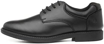 Hush Puppies Tim Kids Black Leather