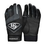 Louisville Slugger Genuine Adult Batting Gloves - X-Large, Black