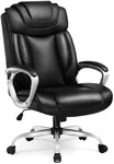 COMHOMA Ergonomic Office Chair Home Office Desk Chairs Comfy Back Support PU Leather Executive Office Chair with Wheels Headrest Padded Armrests Height Adjustable Tilt Swivel Rolling Reclining Seat