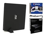 Pioneer BDR-XS07UHD Portable 6X Ultra HD 4K Blu-ray Burner External Drive Bundle with Cyberlink Software Download Installation Code, 100GB M-DISC BDXL and USB Cable - Burns CD DVD BD DL BDXL Discs