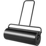 VEVOR Lawn Roller, 17 Gallon Sand/Water Filled Yard Roller, Steel Sod Roller with Easy-Turn Plug and U-Shaped Ergonomic Handle for Convenient Push and Pull, for Lawn, Garden, Farm, Park, Black