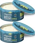 Cliganic Natural Mosquito Repellent Candle (Large 22oz, Pack of 2) | Citronella, DEET Free, Essential Oil Infused for Outdoor, Camping | Burns 40 Hours