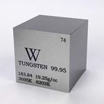 2 inches 50.8mm Tungsten Metal Cube 2476grams 99.95% Engraved Periodic Table