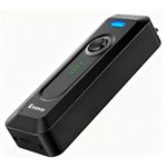Eyoyo Bluetooth 2D Barcode Scanner Wireless with Clip, 2000mAh Battery with Level Indicator, Portable Mini QR Bar Code Reader for Library Book Inventory Compatible with Android Phone, iPad, iPhone