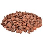 Mr. Fireglass 10 Pounds Lava Rocks Red Natural Stone Granules for Gas Fire Pit Fireplace & Gas Log Set - Decorative Landscaping Rocks for Indoor and Outdoor Use, 0.8" - 1.2" Sized