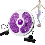 ZHSDUEWN Waist Whisper, Waist Twisting Disc, Waist Sculptor Machine Twister, Waist Sculptor Twist, Twist Waist Disc Board with Handles Weight Loss Exercise Equipment for Home Use (Purple）