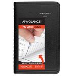 AT-A-GLANCE 2025 Planner, Weekly, 3-1/2 x 6", Pocket Size, Hourly, DayMinder, Black (G2500025)