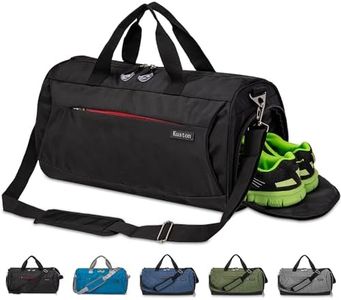 Kuston Sports Gym Bag with Shoes Compartment Trolley Sleeve and Wet Pocket Gym Duffel Bag Overnight Bag