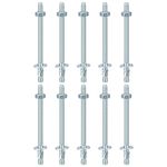 DTGN 1/4" x 4" Wedge Anchors - 30Pack - Good for Cement and Concrete Wall - Carbon Steel Zinc Plated Screw Bolt Nut Expansion Tube Fasteners